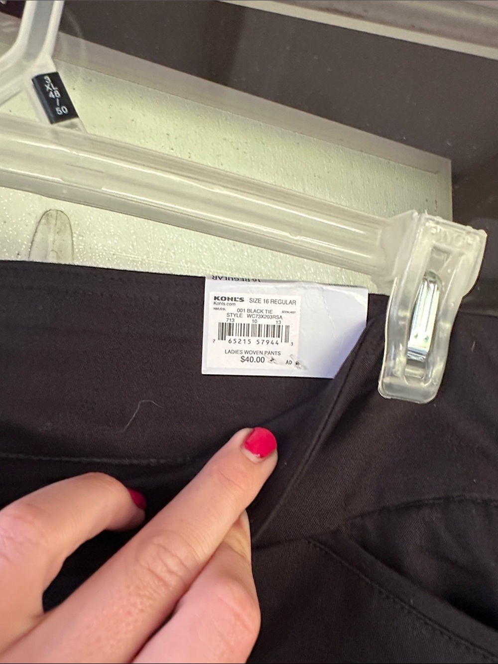 NWT Croft & Barrow black stretch pants size 16 regular - Picture 4 of 5